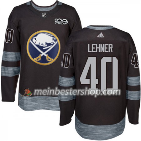 Buffalo Sabres Robin Lehner 40 1917-2017 100th Anniversary Adidas Schwarz Trikot Authentic - Herren